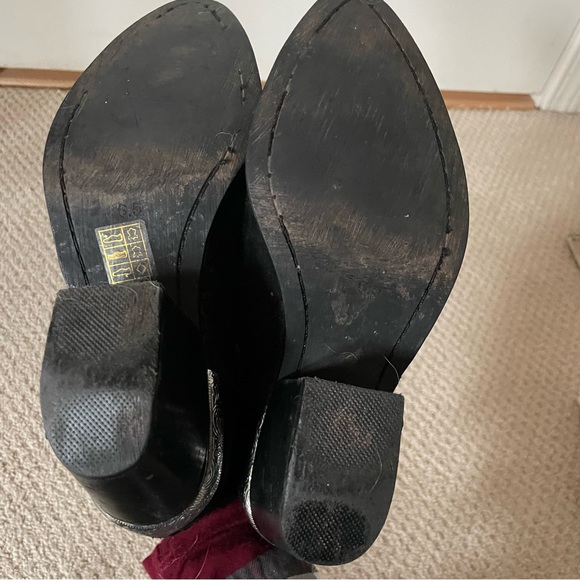 Black suede snakeskin Jeffrey Campbell Cromwell booties - Picture 7 of 10